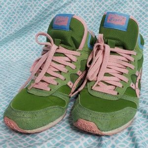 Green and Pink Onitsuka Tiger Sneakers